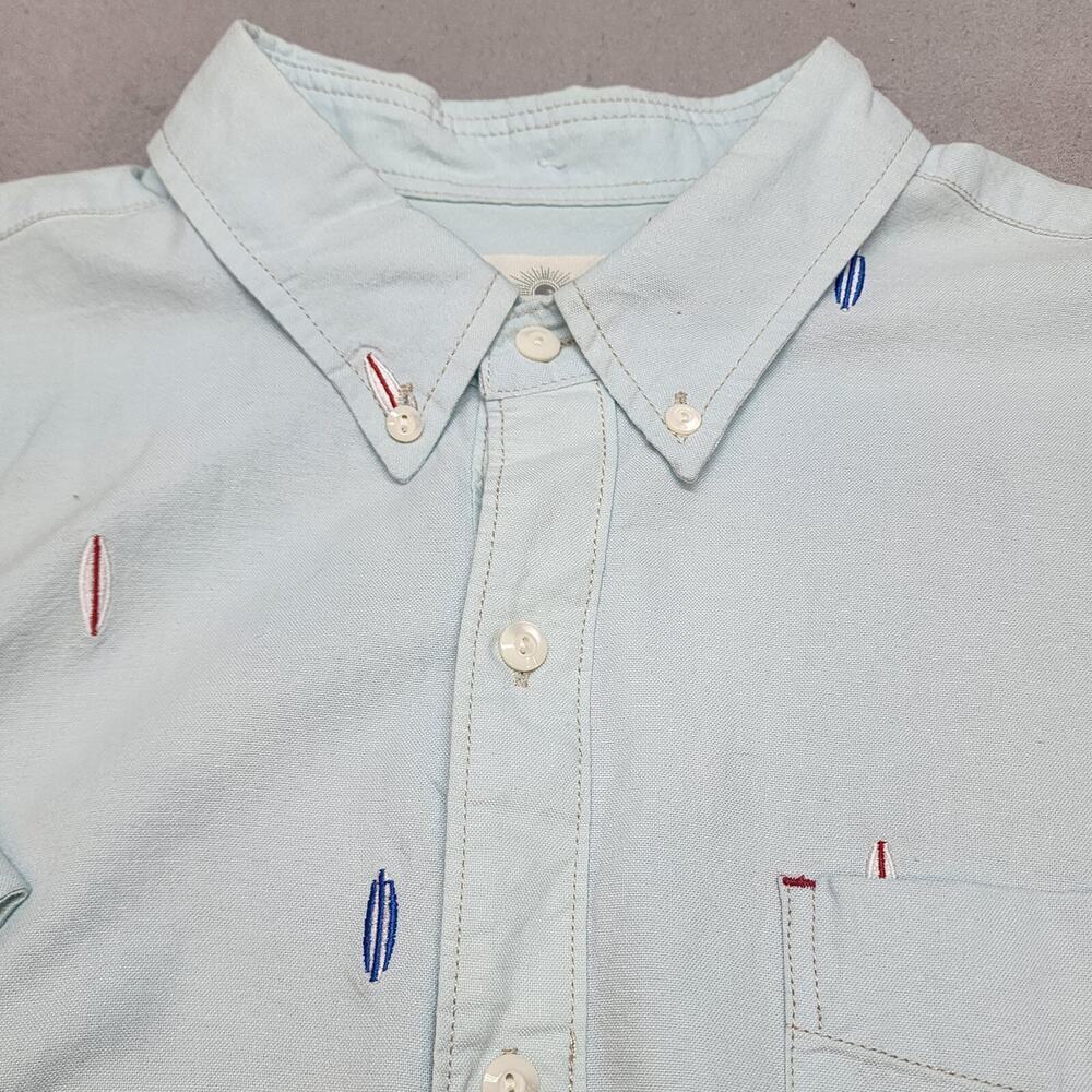 True Grit Men's Surfboard Blue Short Sleeve Button Up Size Medium‎ - Picture 4 of 6